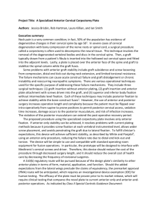 Project Title: A Specialized Anterior Cervical Corpectomy Plate