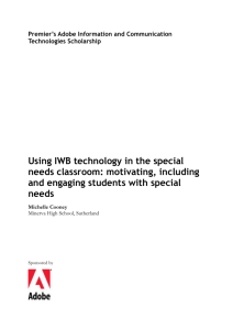 Using IWB technology in the special needs classroom: motivating