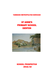Prospectus 2015-16 - St Anne`s Primary School, Denton