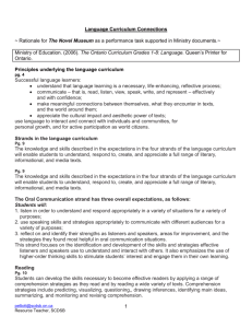 Language Curriculum Connections