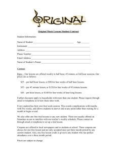 Original Music Lessons Student Contract