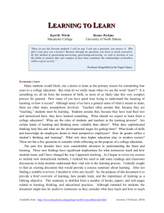 Learners and Learning