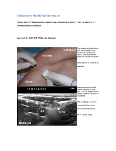 Ultrasound Needling Technique