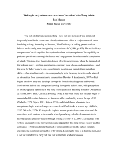Writing in early adolescence: A review of the role of self