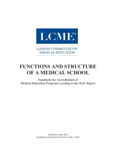 Functions and Structure - Liaison Committee on Medical Education