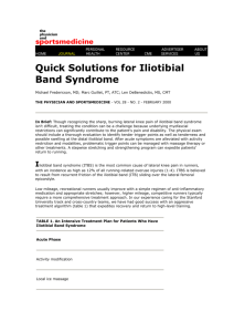 Quick Solutions for Iliotibial Band Syndrome Michael Fredericson