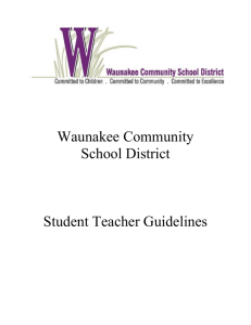 Student Teacher Guidelines - Waunakee Community School District