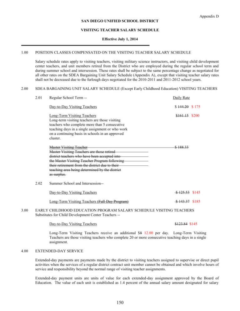 SDEA Proposal Appendix D Visiting Teachers October 2