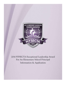 2014 NYSECTA Exceptional Leadership Award For An Elementary