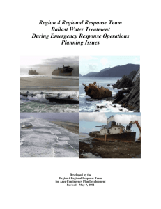 Ballast Water Treatment - National Response Team