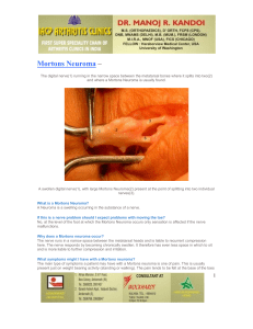 Mortons Neuroma - Arthritis India
