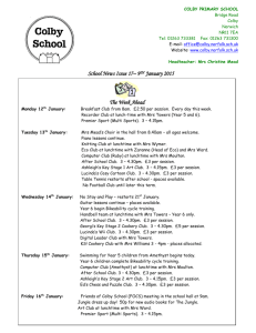 12th December 2002 - Colby Primary School