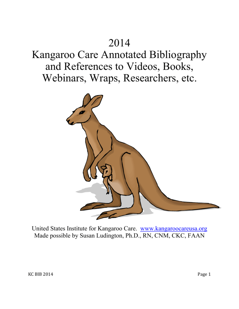 Kangaroo Care Bibliography Develope