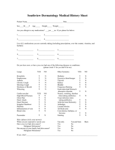 Medical History Form - Southview Dermatology