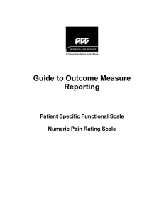 Guide to Outcome Measure Reporting