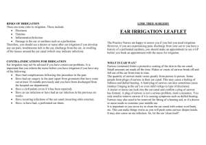 Ear irrigation information leaflet