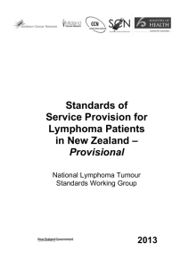 Standards of Service Provision for Lymphoma Patients in New