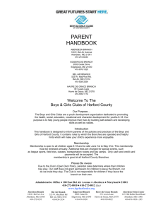 Parent handbook - Boys & Girls Clubs of Harford County