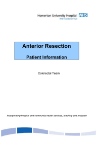 Anterior resection 2014 - Homerton University Hospital