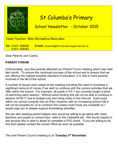 Newsletter - October 2015 - St Columbas Primary School