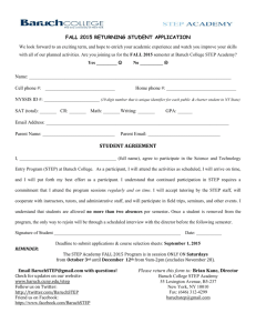 student agreement - Baruch College