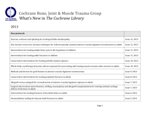 2013 - Cochrane Bone, Joint and Muscle Trauma