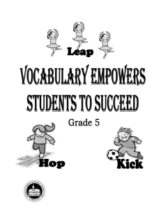 Vocabulary Empowers Students to Succeed