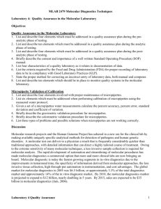 MLAB 2479 Molecular Diagnostics Techniques