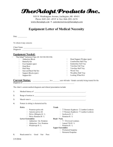 Equipment Letter of Medical Necessity - Inclusion Chair