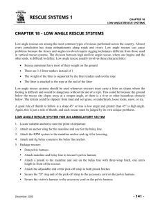 chapter 18 - low angle rescue systems