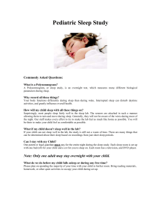 Pediatric Sleep Study Instructions