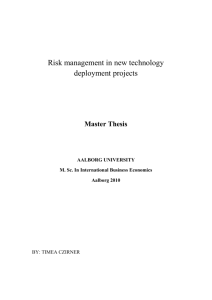 Risk management in new technology projects