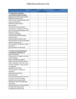 Anesthesia Post-PACU patient assessment