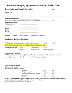 Clinical Research Imaging Agreement Form
