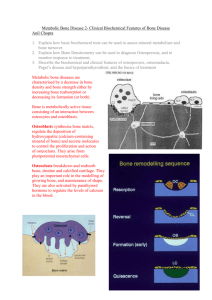 Clinical Biochemical Features of Bone Disease