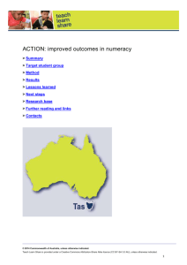 ACTION: improved outcomes in numeracy