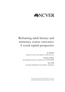 Reframing adult literacy and numeracy course outcomes: A social