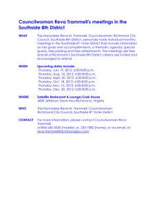 Councilwoman Reva Trammell`s meetings in the Southside 8th District
