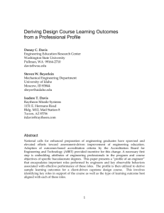 Deriving Design Course Learning Outcomes