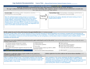 Assessment of Gaps Worksheet – with sample