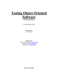 2. Complications in Object Oriented Testing