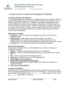 Consent Form for Incision and Drainage of Chalazion