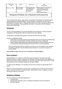 Management of diabetes care in residential and nursing homes 273kb