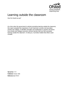 Evaluating learning outside the classroom