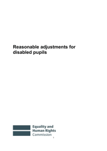 Reasonable adjustments for disabled pupils