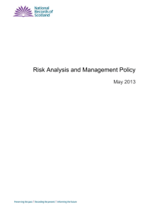 Risk Analysis and Management Policy, word file, 147KB, new window