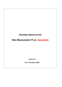 Risk Management Plan Template - NSW Federation of Housing