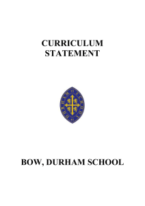 curriculum statement bow