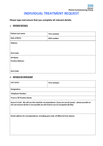 Individual Patient Treatment Request Form