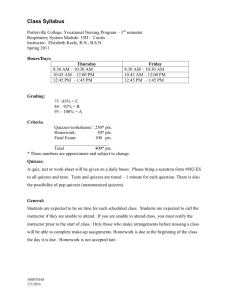 Class Syllabus - Porterville College